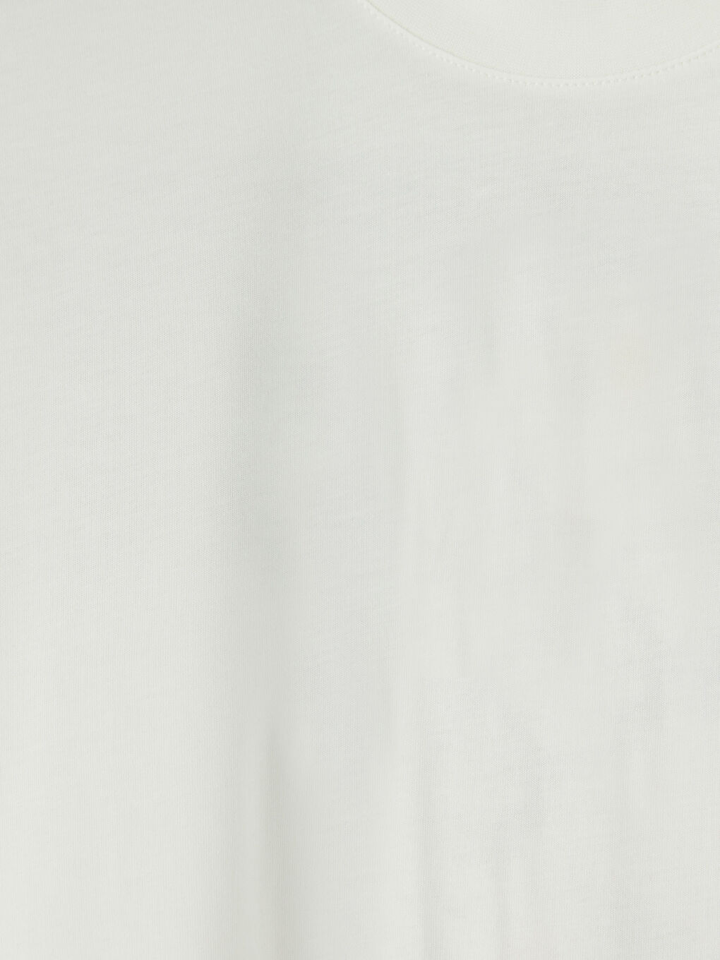 Ekru Bisiklet Yaka Penye Erkek Tişört-2