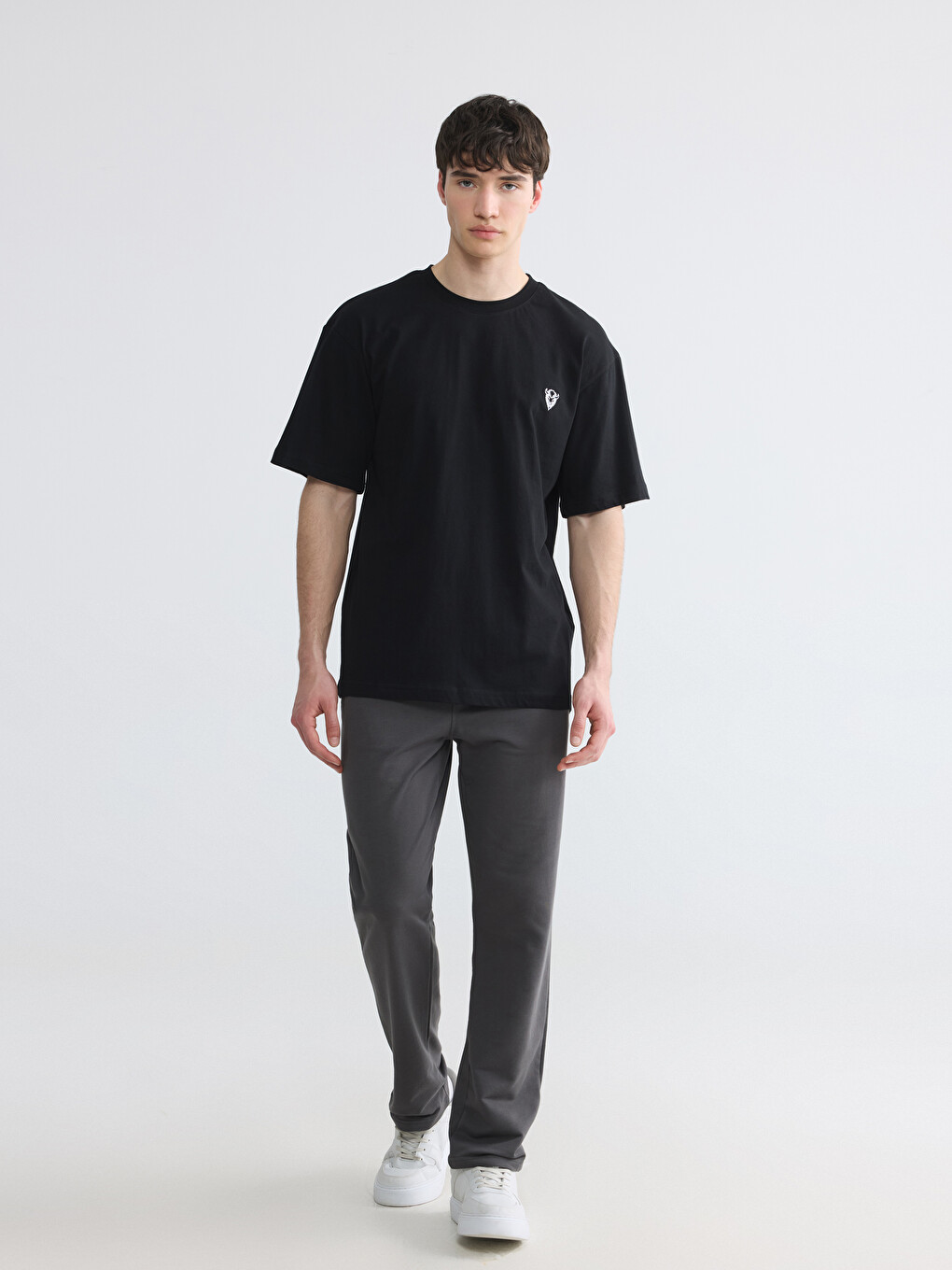 Crew Neck Embroidered Jersey Men's T-Shirt-1