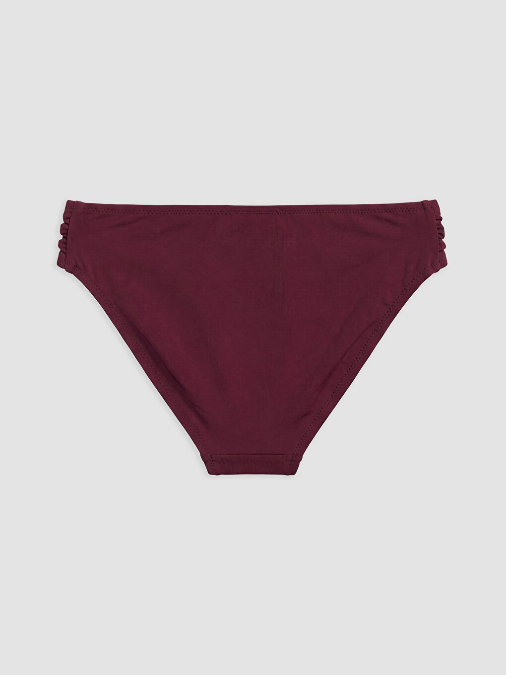 Mürdüm Büzgülü Kadın Bikini Alt-1