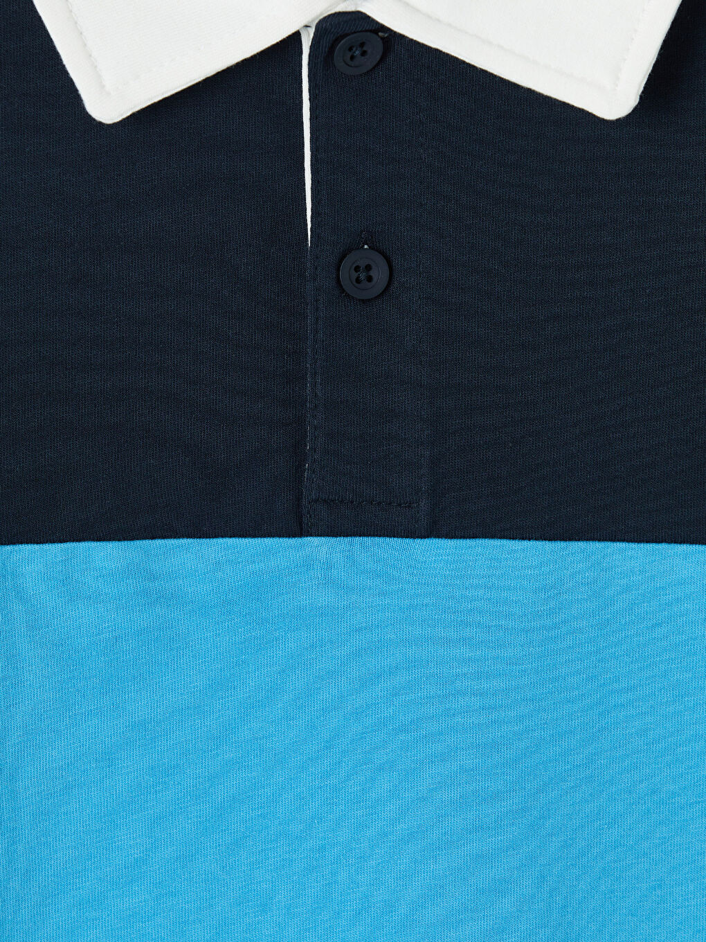 Lacivert Relax Fit Renk Bloklu Erkek Tişört-2