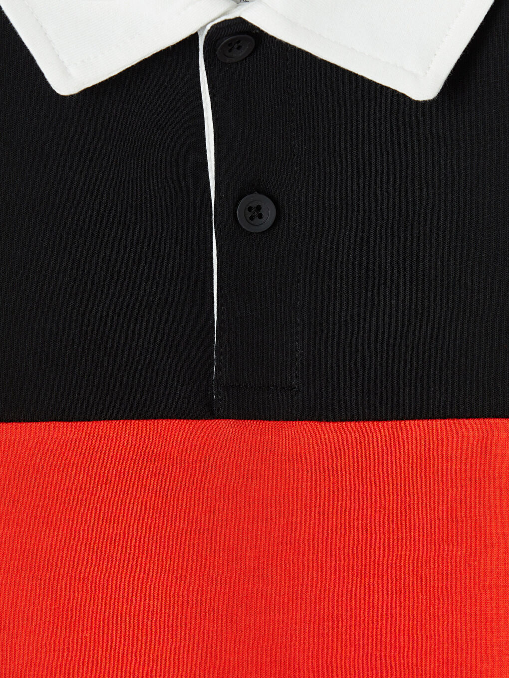 Siyah Relax Fit Renk Bloklu Erkek Tişört-2