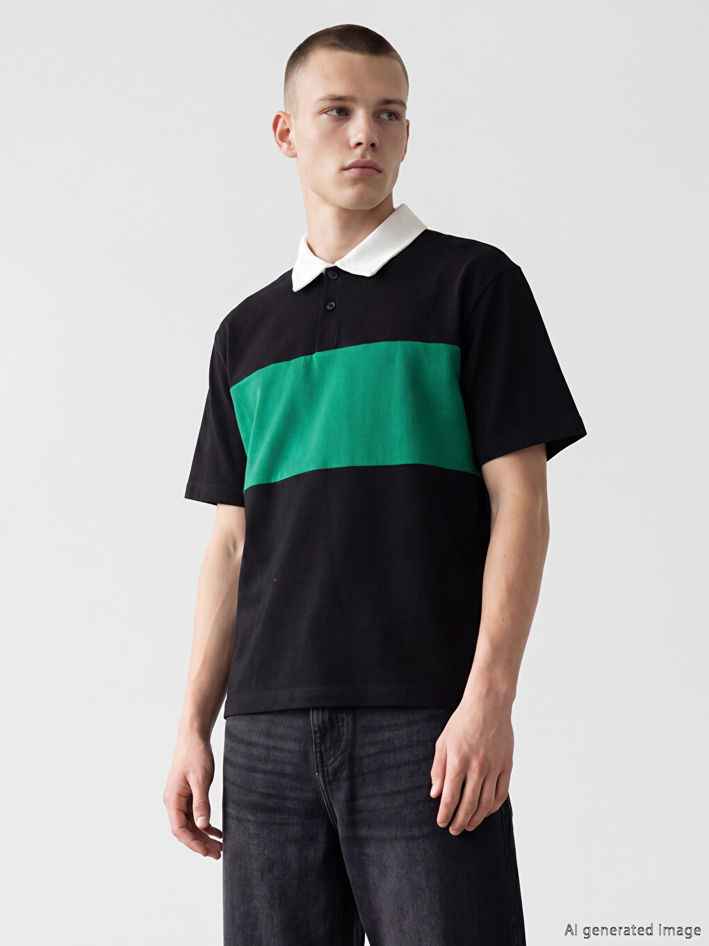 Relax Fit Color Block Men's T-Shirt