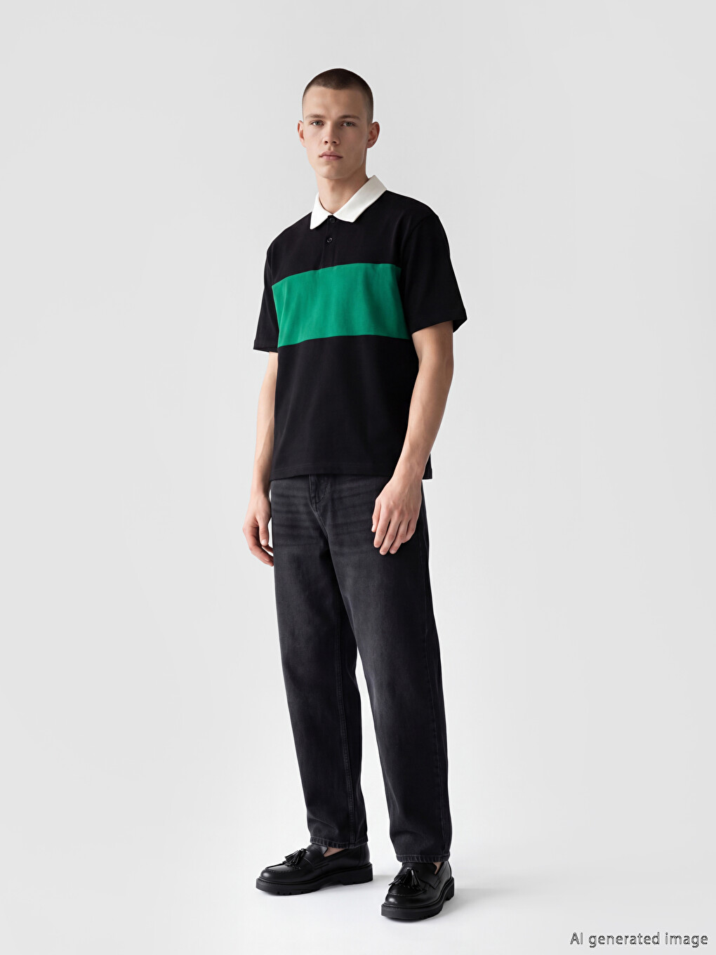 Relax Fit Color Block Men's T-Shirt-1