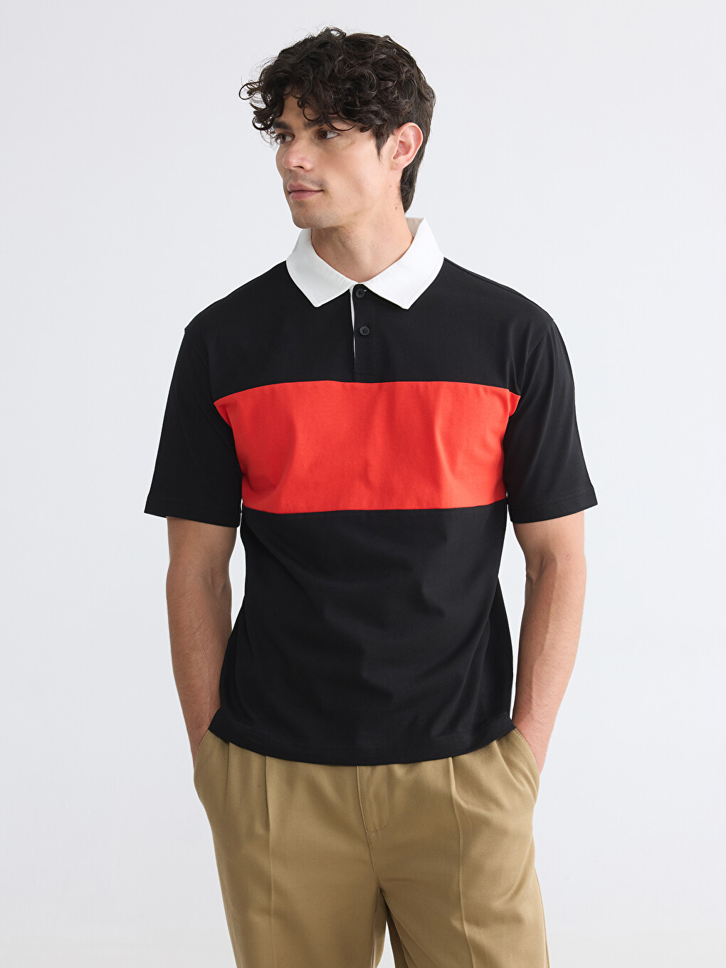 Relax Fit Color Block Men's T-Shirt