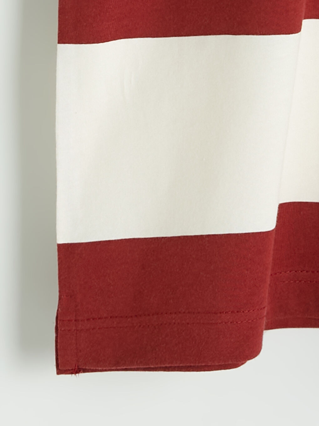 Bordo Rahat Fit Polo Yaka Çizgili Erkek Tişört-3