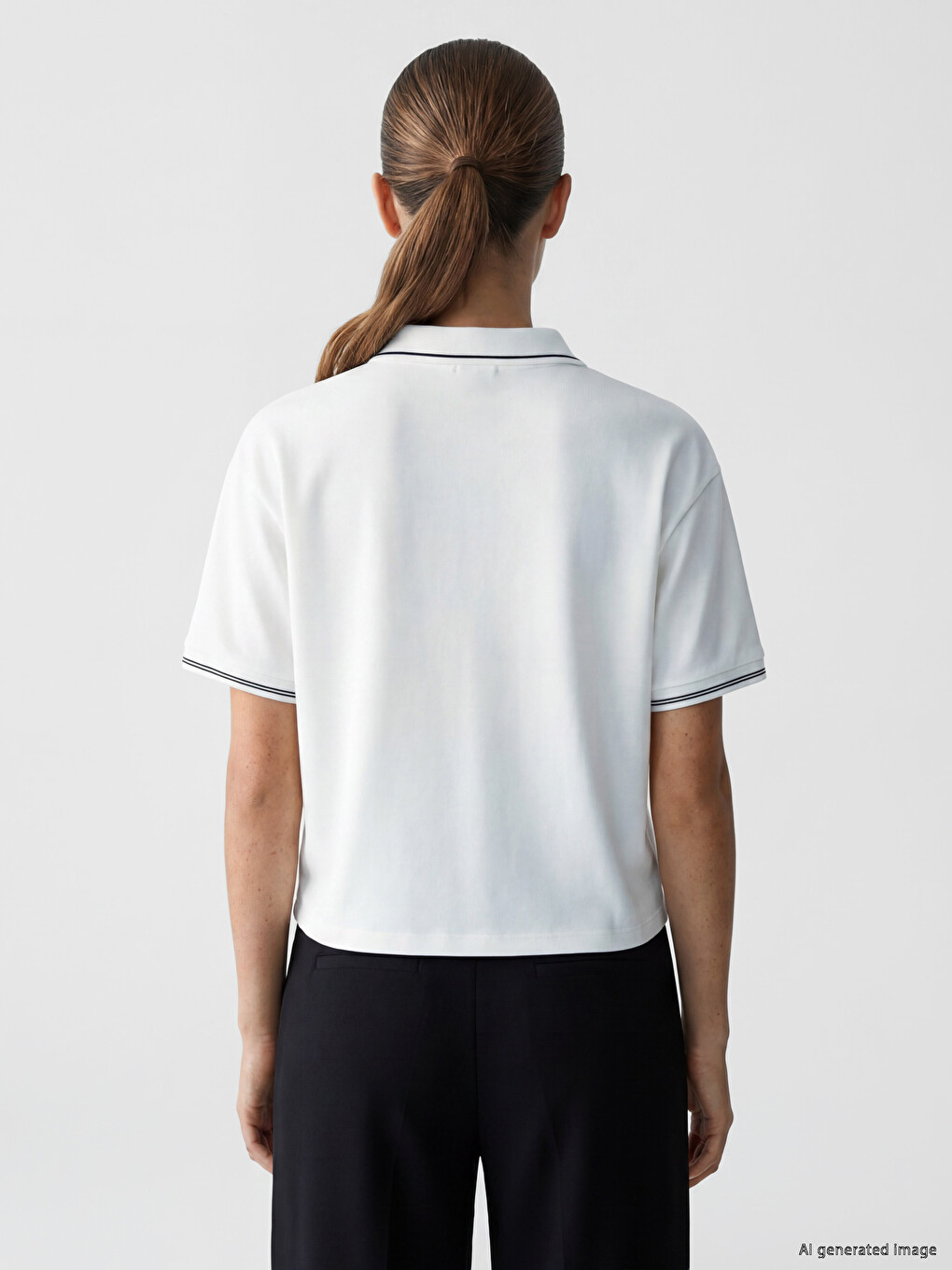 Polo Collar Women's Sport T-Shirt-3