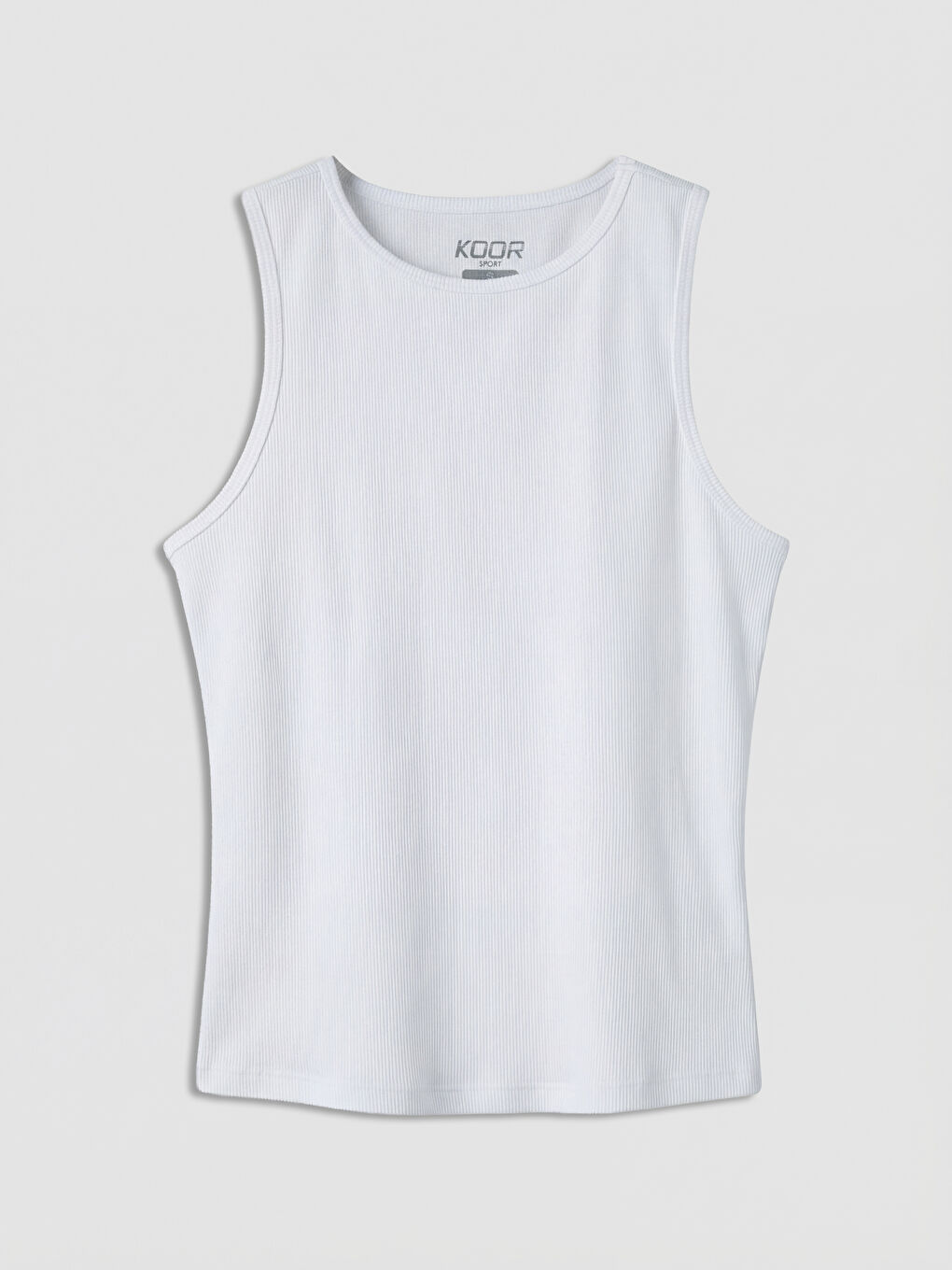 Beyaz Bisiklet Yaka Kadın Sporcu Atleti