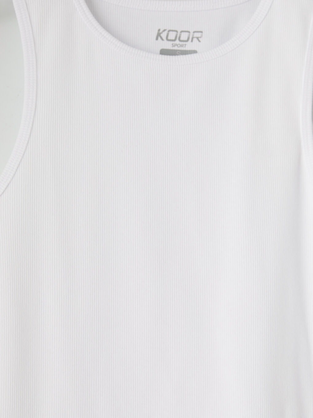 Beyaz Bisiklet Yaka Kadın Sporcu Atleti-2