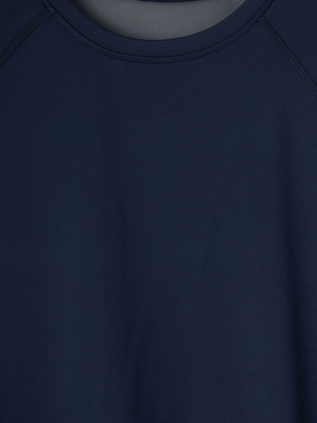 Lacivert Bisiklet Yaka Kadın Spor Tişört-2