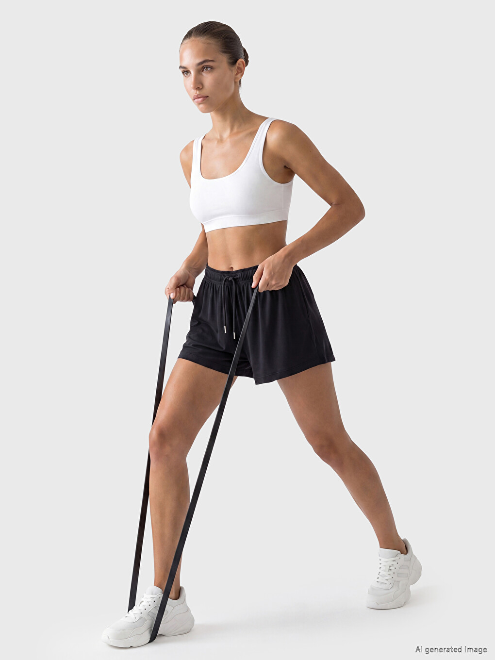 Antrasit Modal Karışımlı Kadın Spor Şort