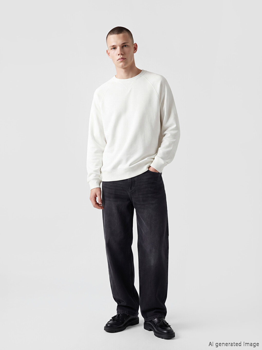 Crew Neck Men's Sweatshirt-1