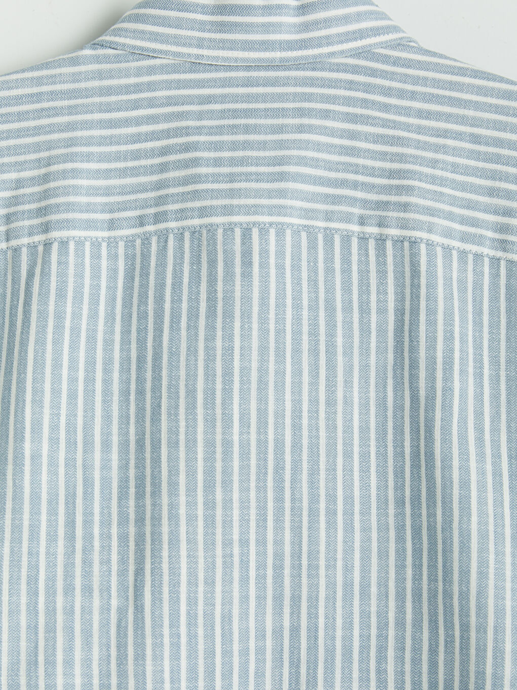 Mavi Regular Fit Çizgili Dokulu Erkek Gömlek-7