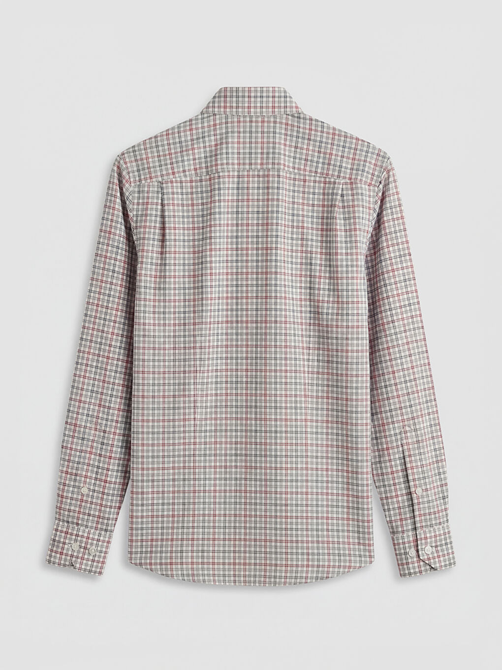 Kırmızı Regular Fit Ekose Erkek Gömlek-1