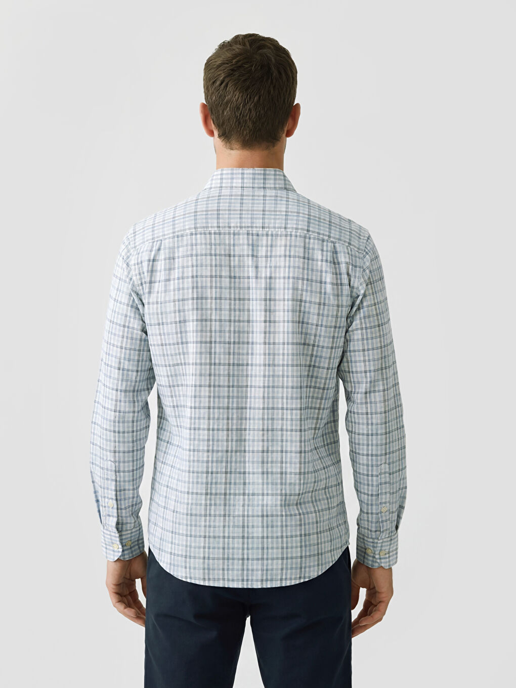 Mavi Regular Fit Ekose Erkek Gömlek-2