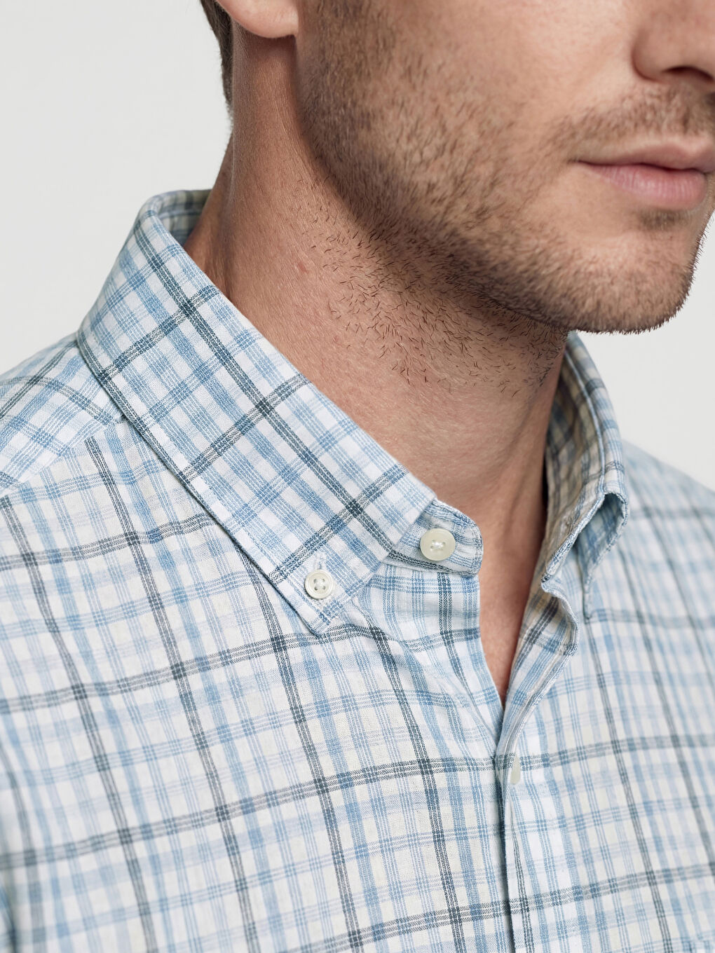 Mavi Regular Fit Ekose Erkek Gömlek-3