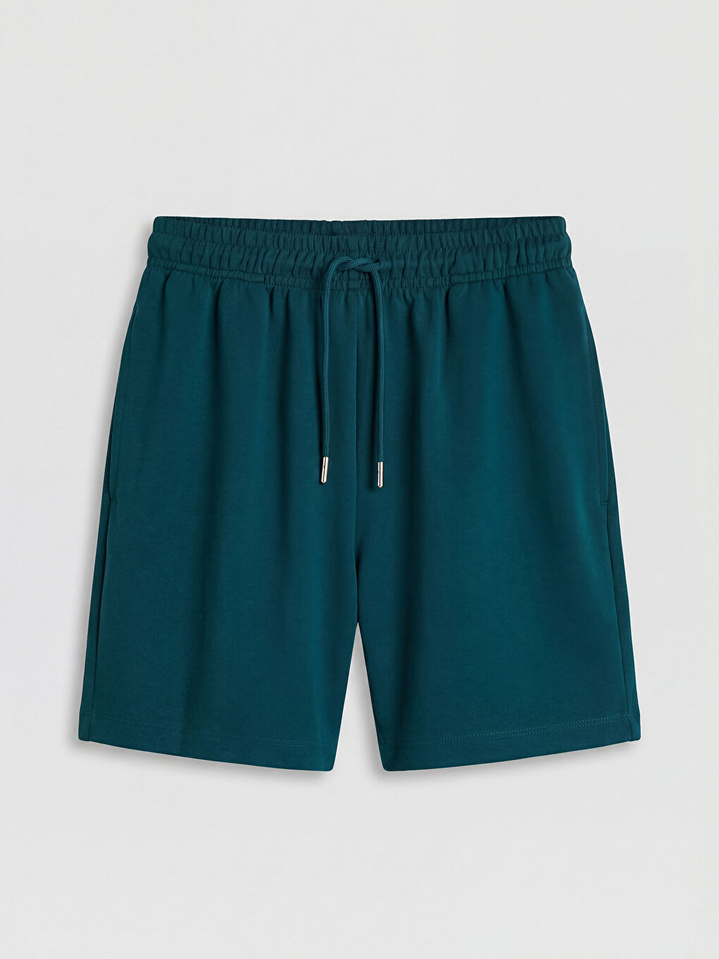 Petrol Beli Lastikli Kadın Spor Şort