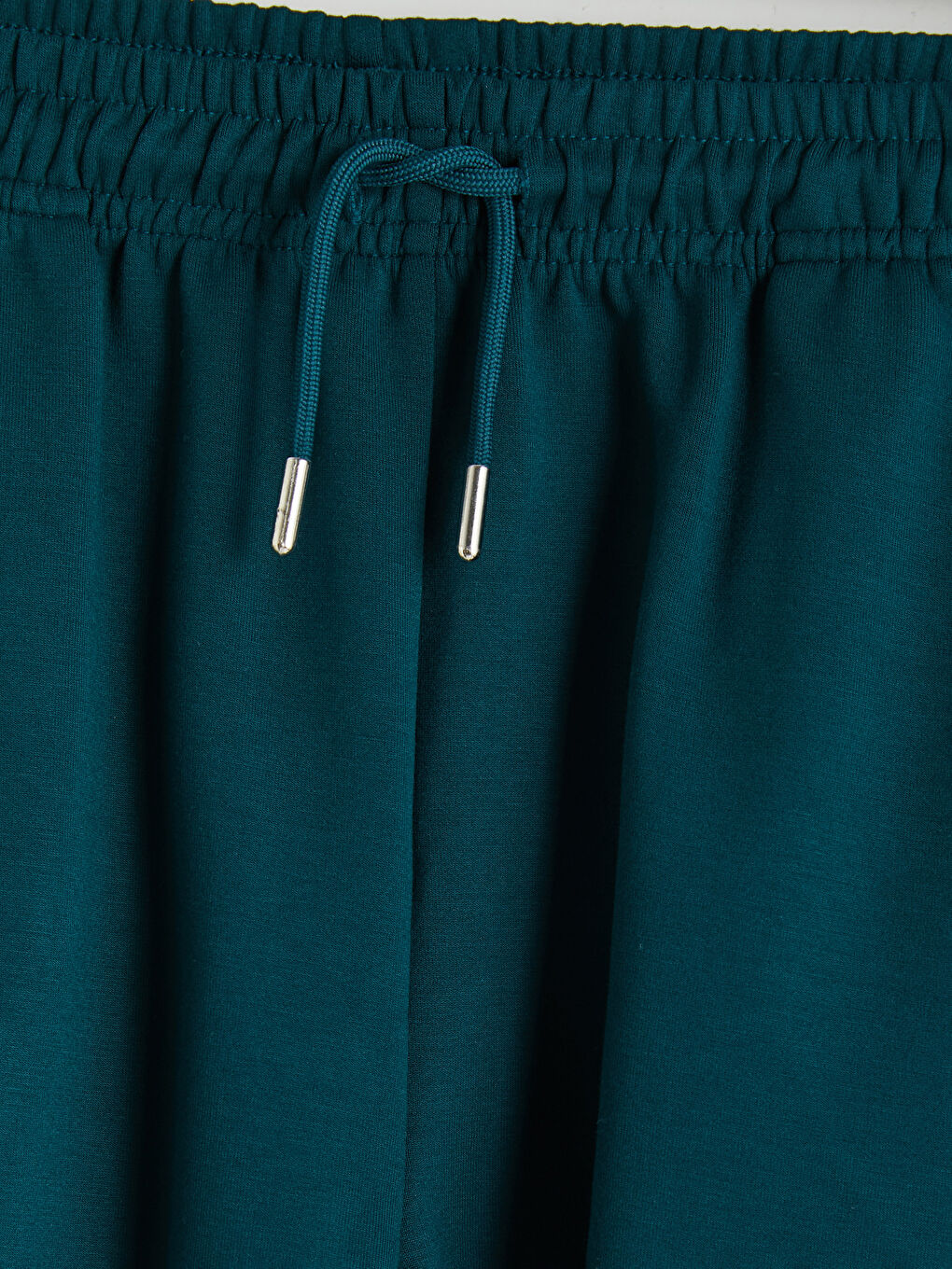 Petrol Beli Lastikli Kadın Spor Şort-2