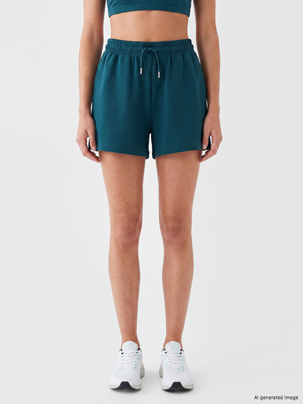 Elastic Waist Women's Sport Shorts-1