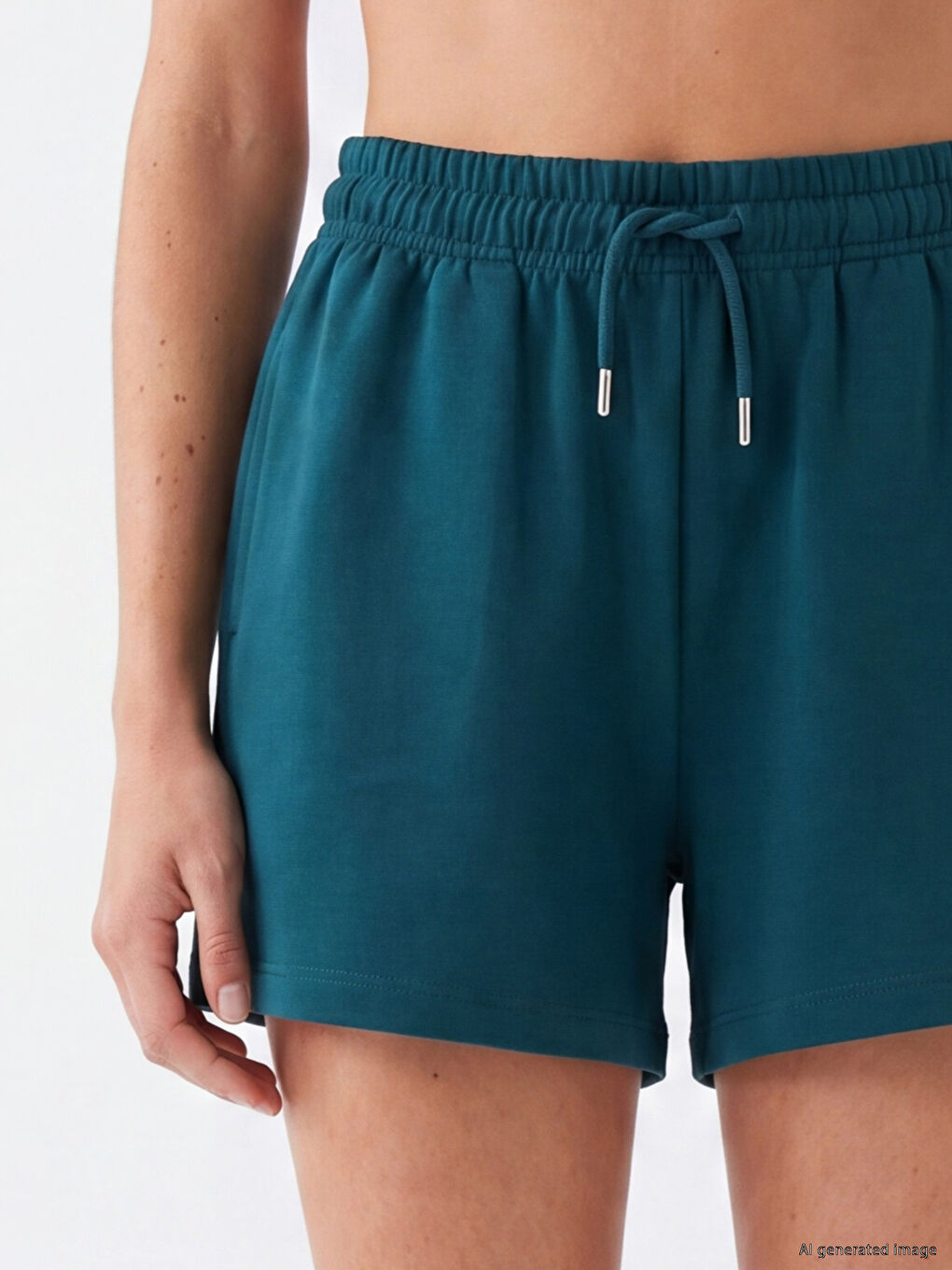 Elastic Waist Women's Sport Shorts-2