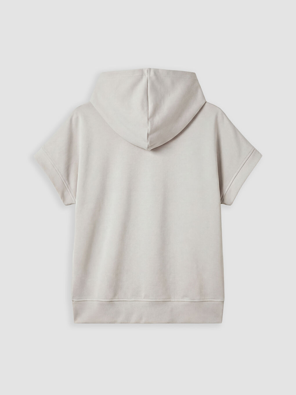 Gri Soft Touch Oversize Kadın Hoodie-1