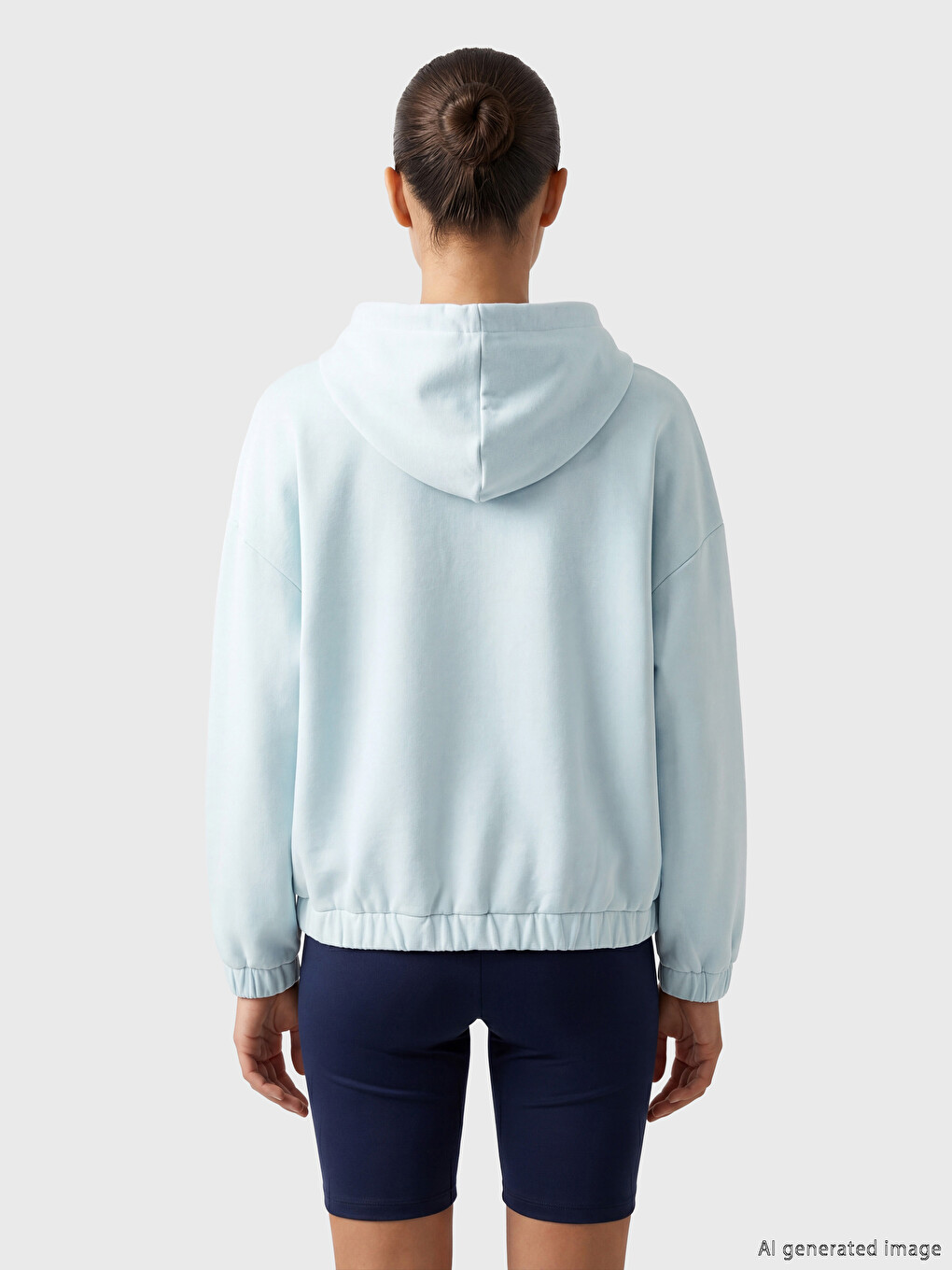 Hooded Oversize Women's Zippered Sweatshirt-3