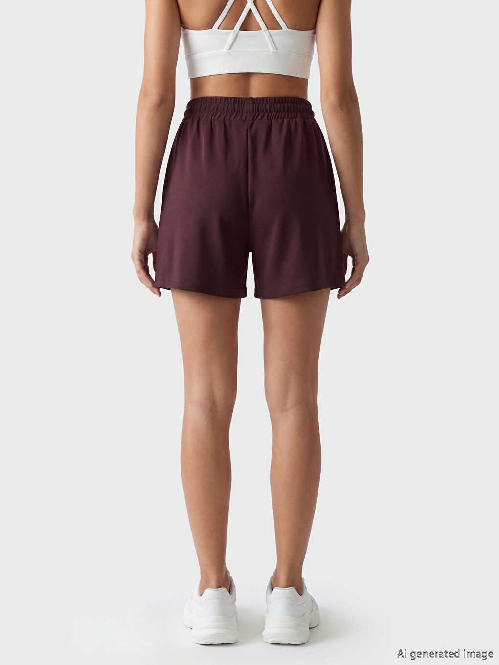 Žena BORDO Aktivne kratke hlače-3