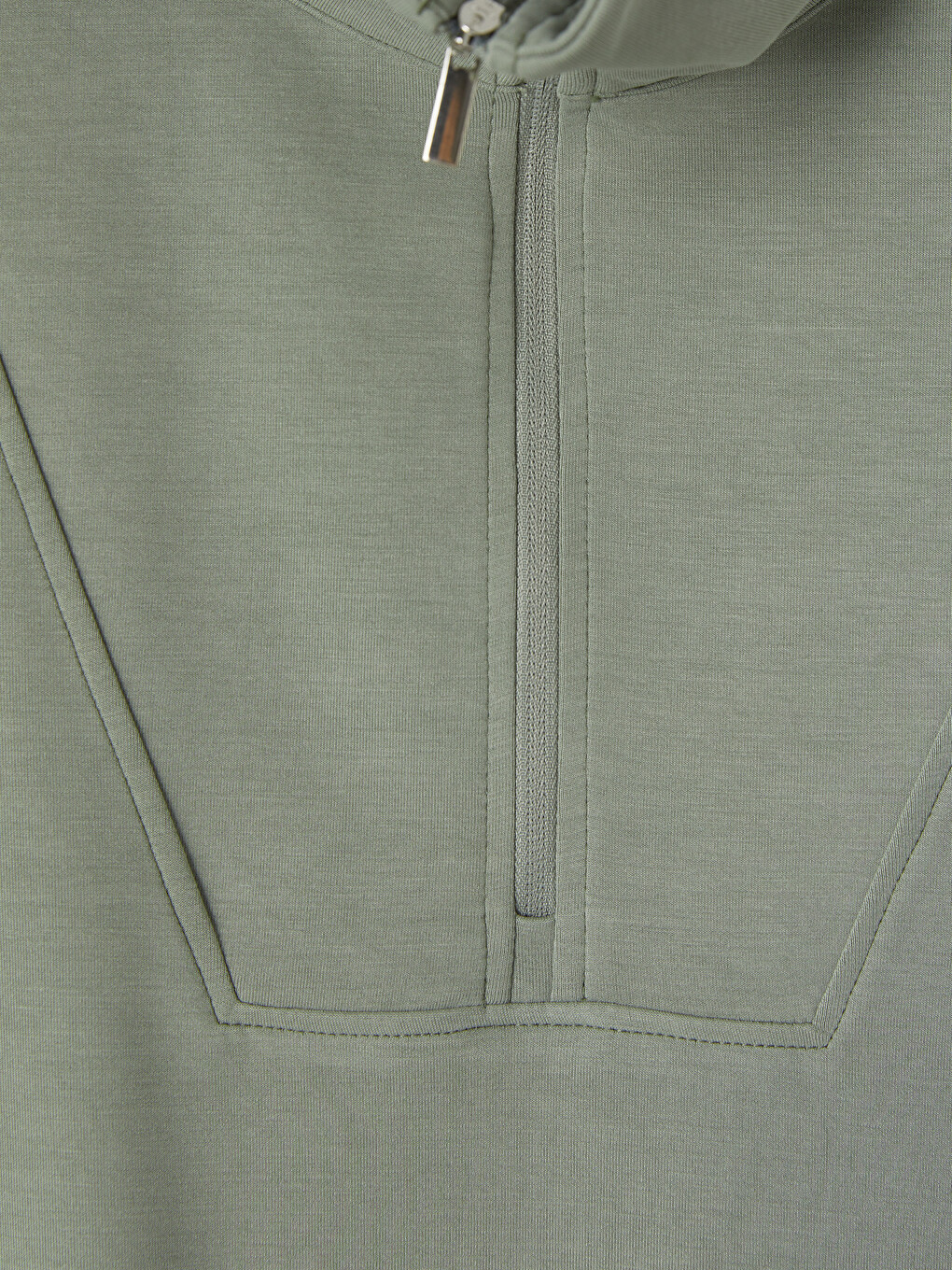 Yeşil Oversize Soft Touch Kadın Spor Tişört-2