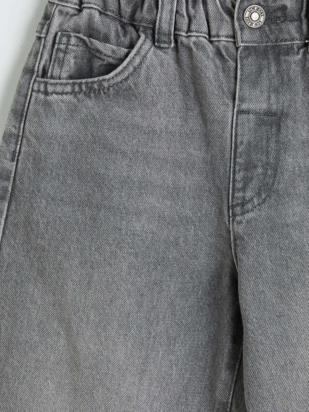 Gri Loose Fit Erkek Çocuk Jean Pantolon-2