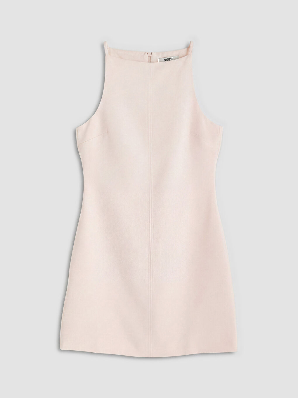 Pembe Halter Yaka Mini Elbise