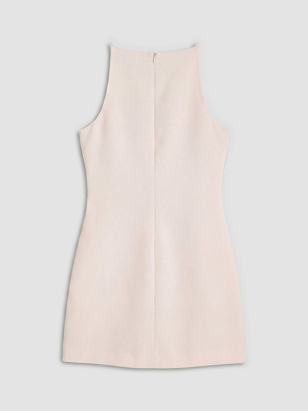Pembe Halter Yaka Mini Elbise-1