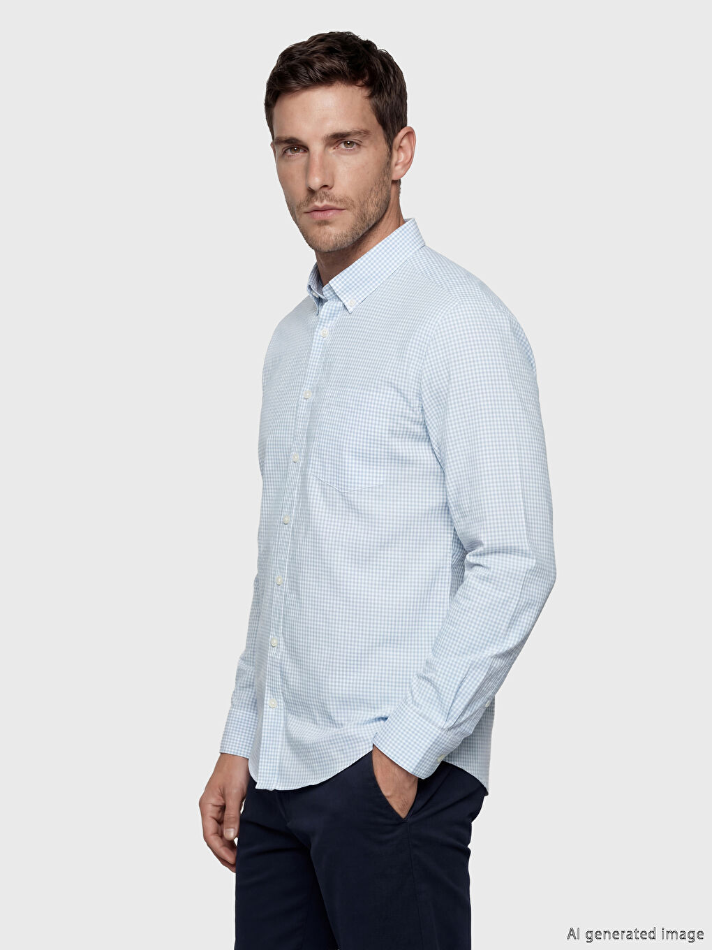 Mavi Regular Fit Kareli Desenli Erkek Gömlek
