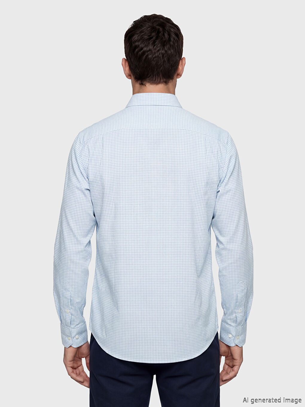 Mavi Regular Fit Kareli Desenli Erkek Gömlek-3