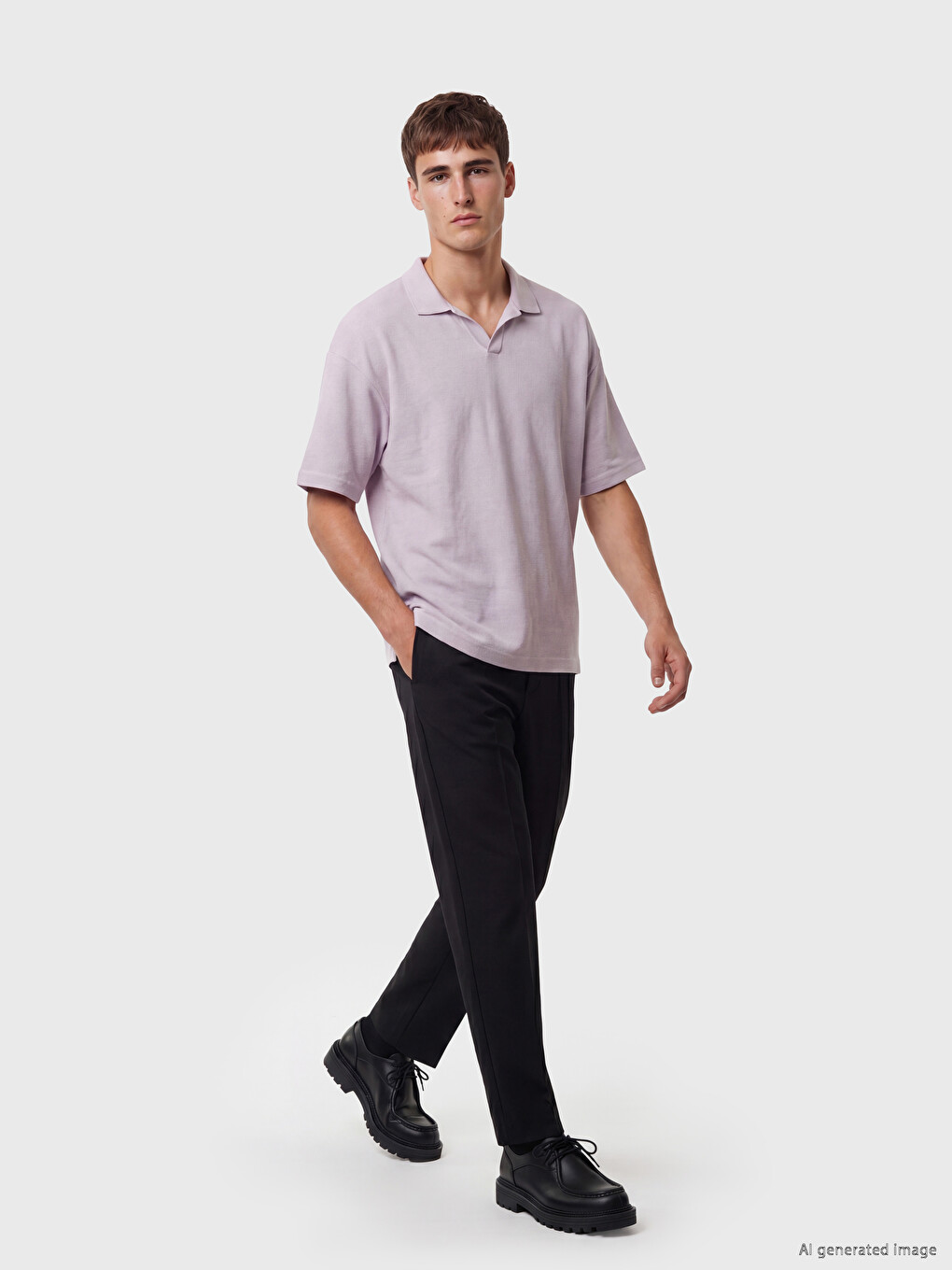 Polo Collar Men's T-shirt-1