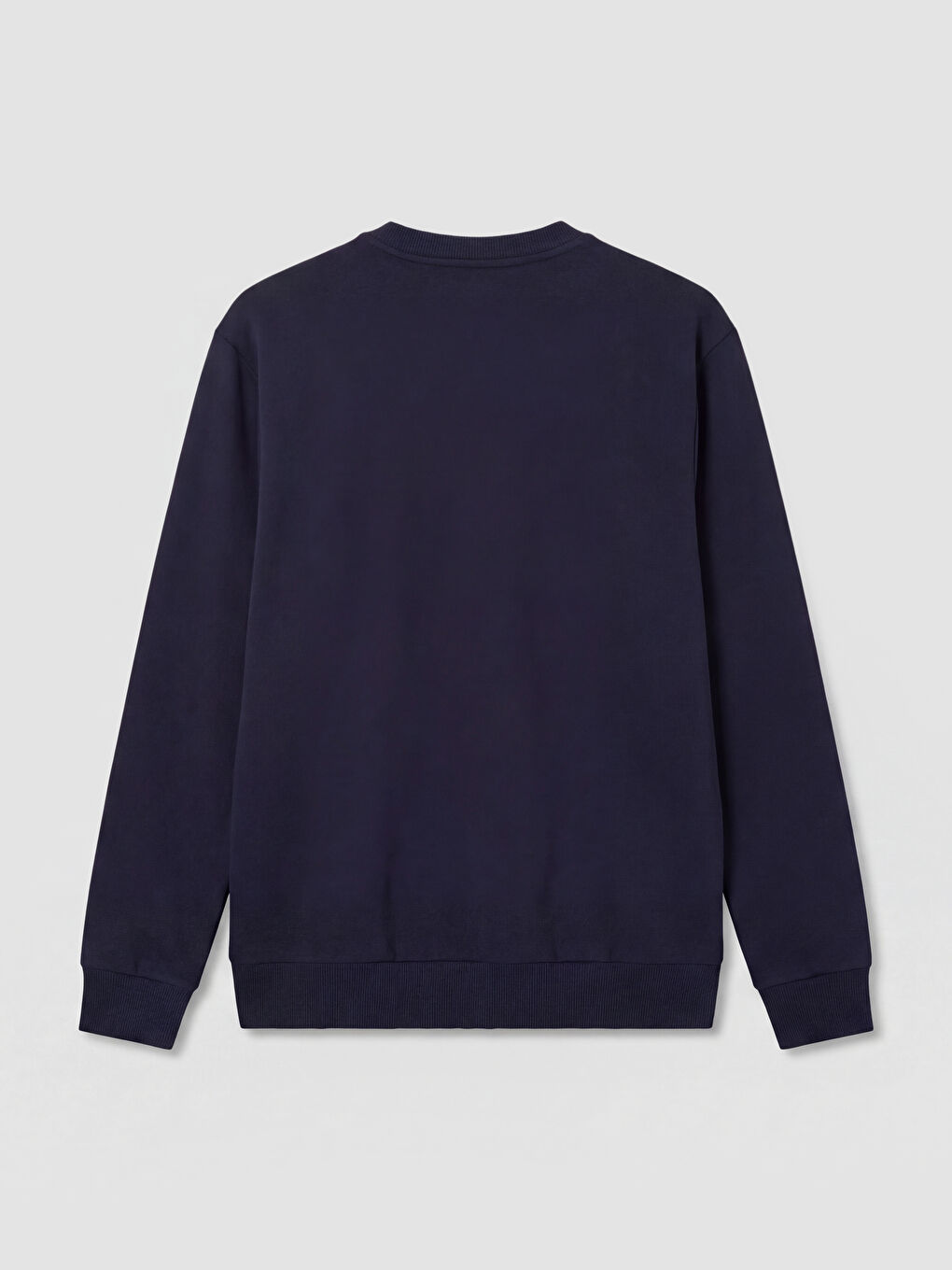 Lacivert Bisiklet Yaka Erkek Sweatshirt-1