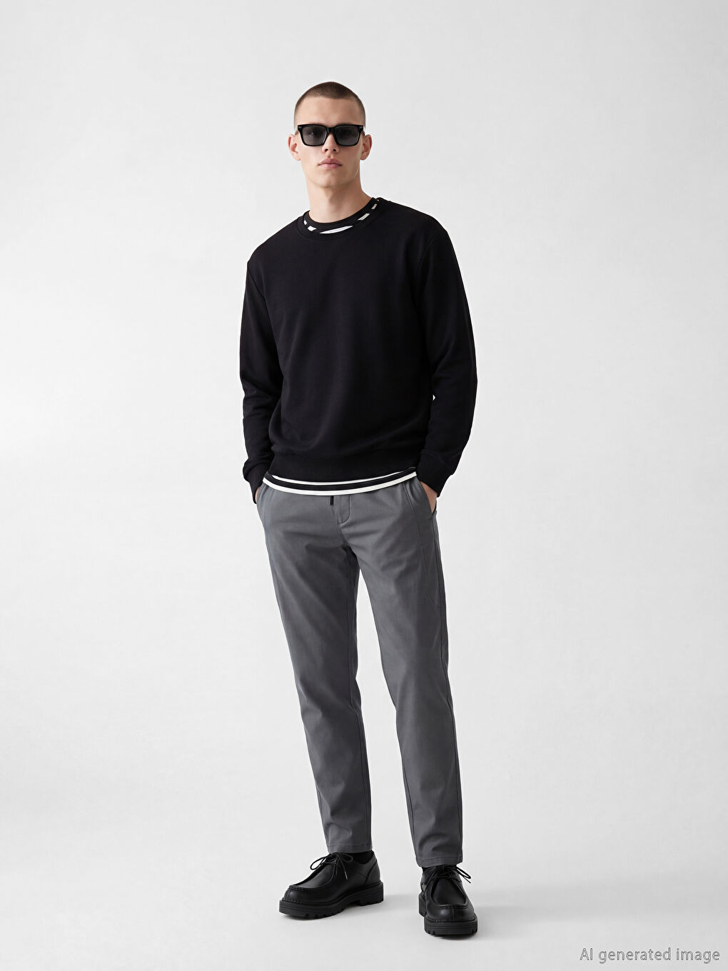 Muška dukserica sa okruglim izrezom-1