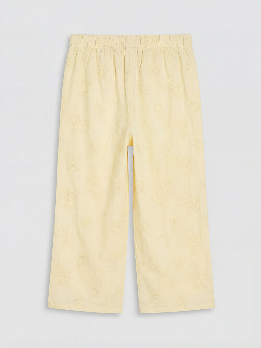 Sarı Nakışlı Kız Çocuk Gömlek ve Pantolon-4