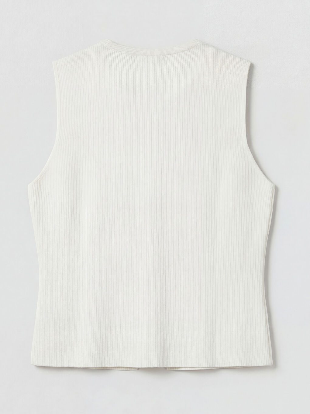 Ekru Bisiklet Yaka Kadın Triko Yelek-4