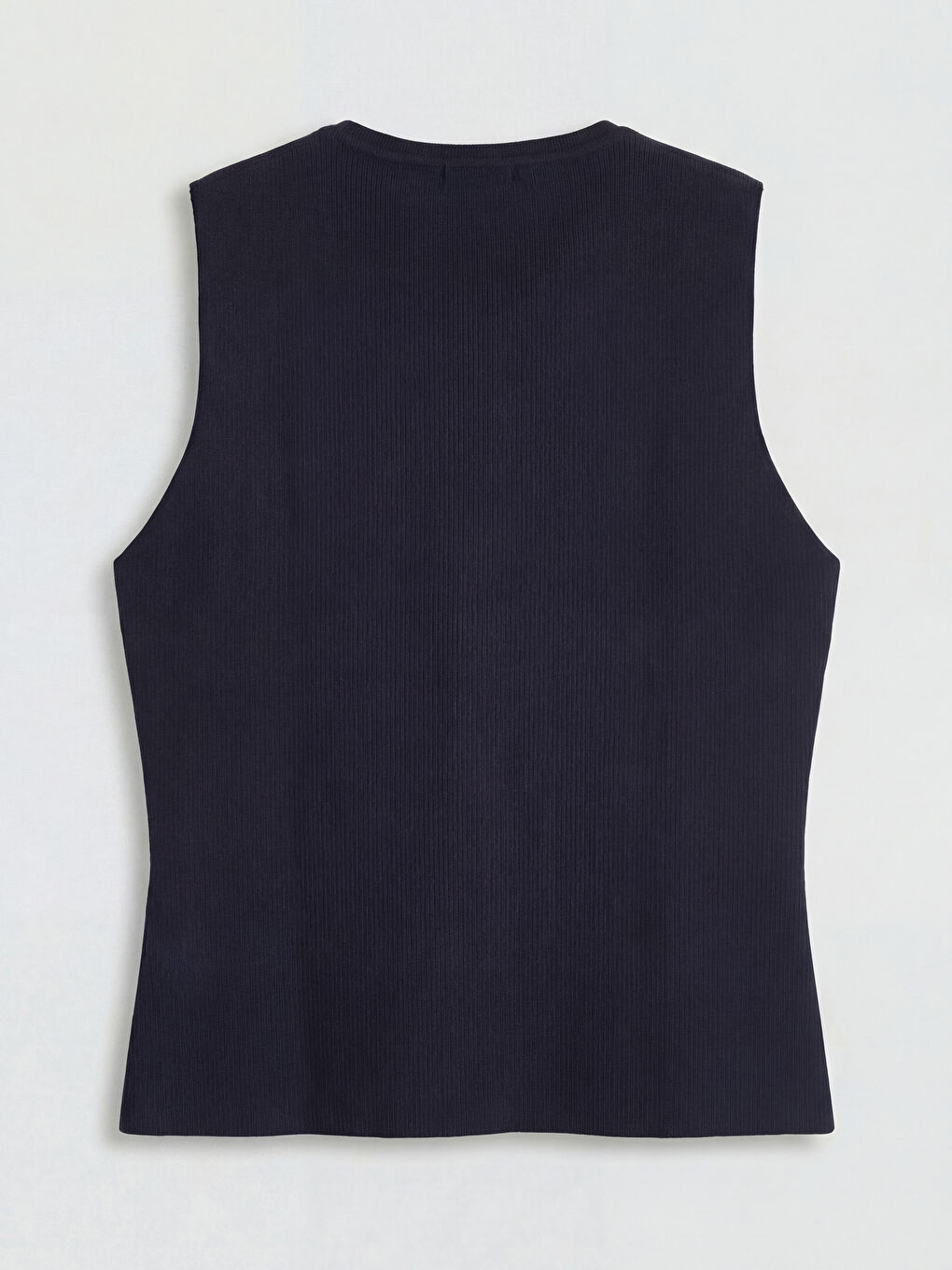 Lacivert Bisiklet Yaka Kadın Triko Yelek-1