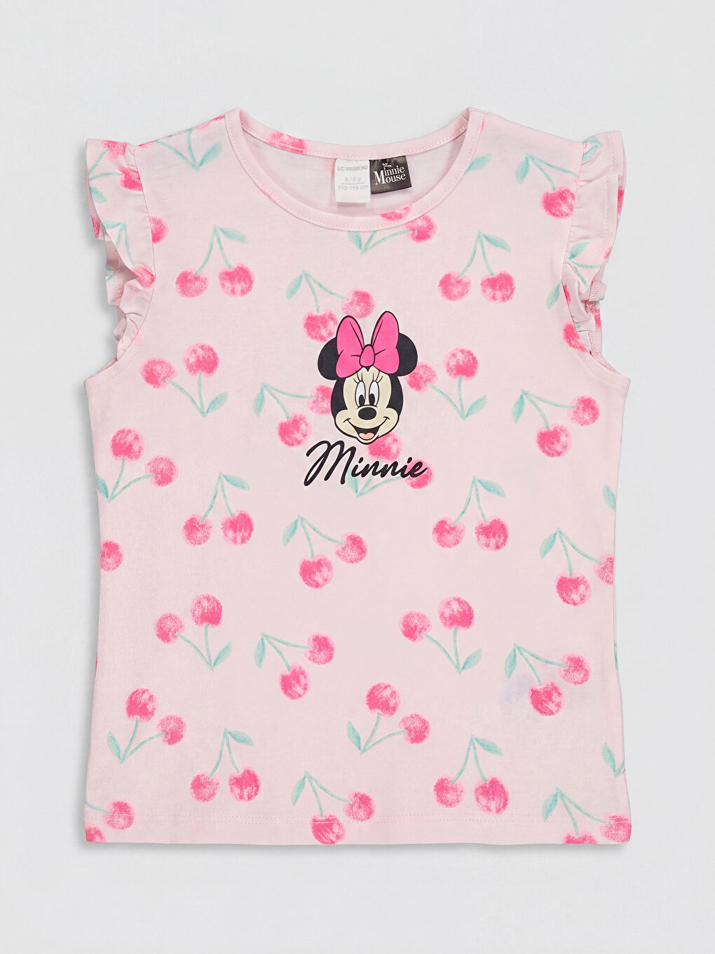 Pembe Minnie Mouse Baskılı Kız Çocuk Atlet
