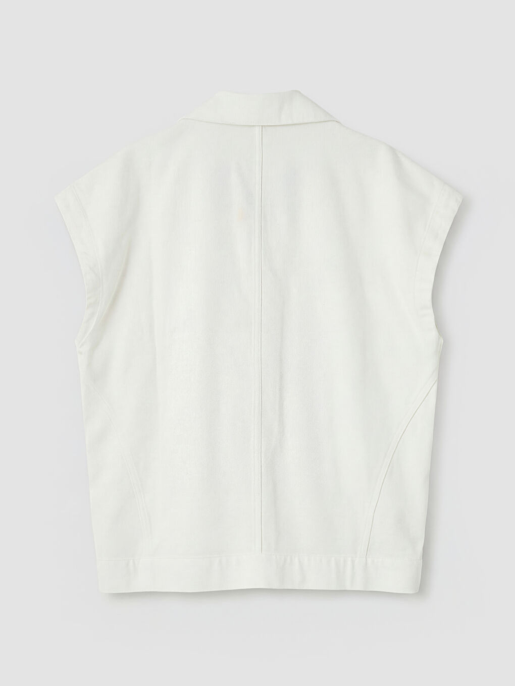 Beyaz Gömlek Yaka Kadın Yelek-1