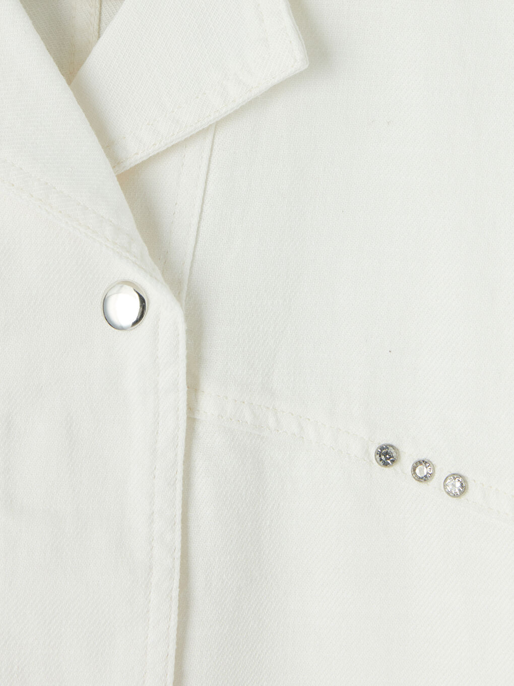 Beyaz Gömlek Yaka Kadın Yelek-2