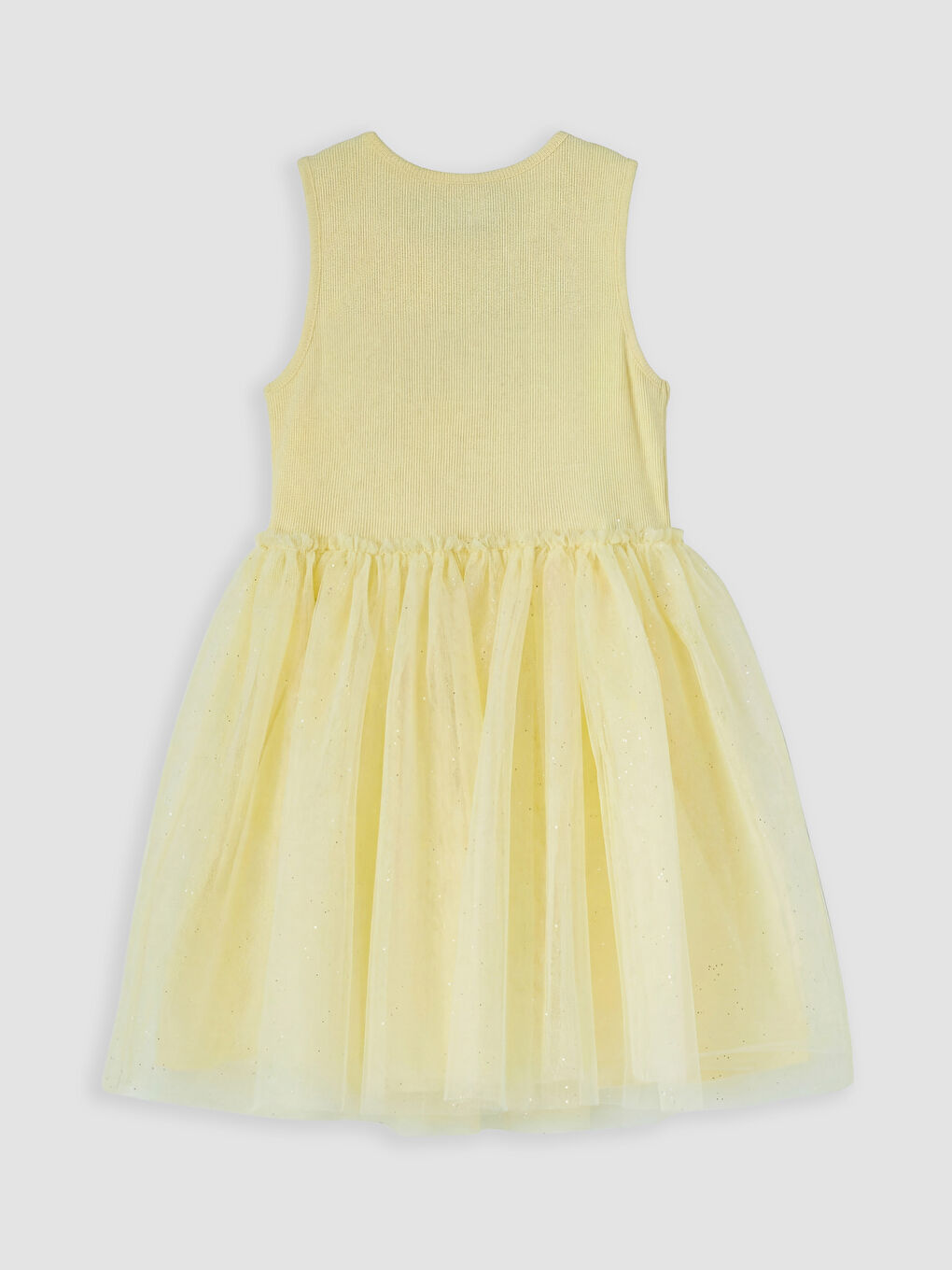 Sarı Fiyonk Detaylı Kız Çocuk Tütü Elbise-1