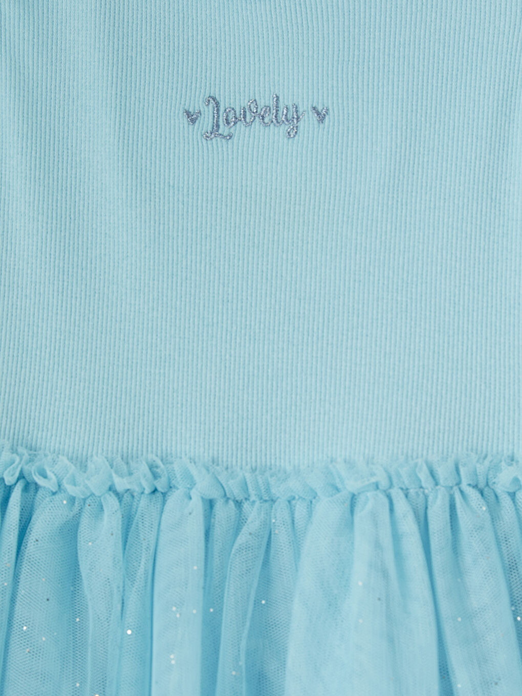Mavi Fiyonk Detaylı Kız Çocuk Tütü Elbise-2