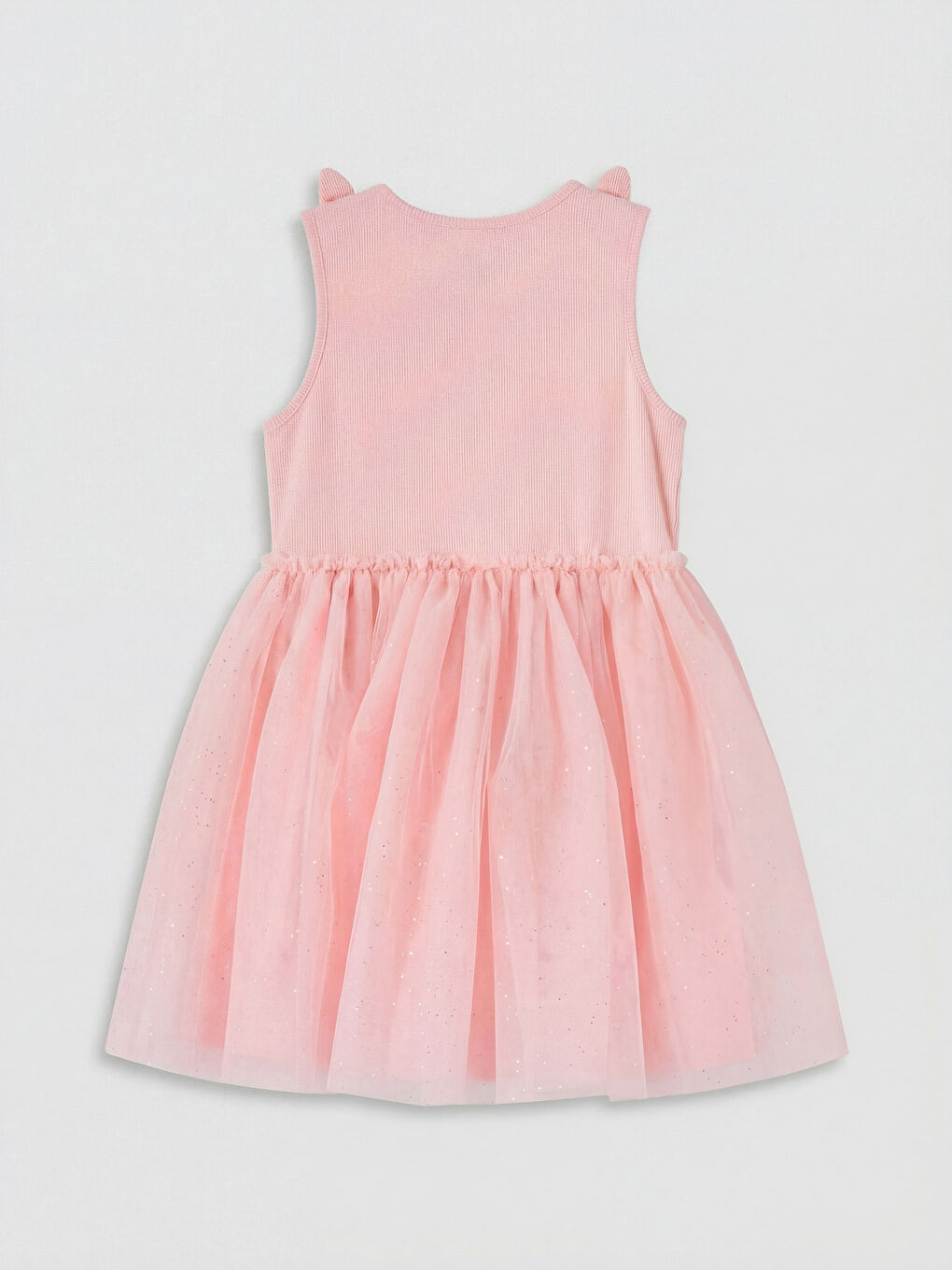 Pembe Fiyonk Detaylı Kız Çocuk Tütü Elbise-1
