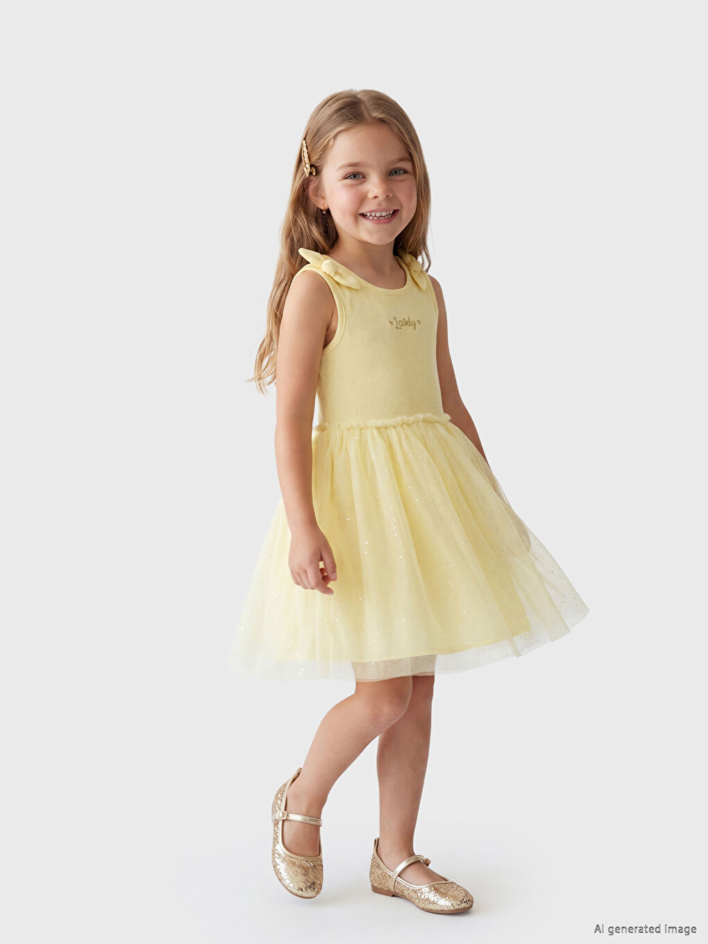 Bow Detailed Girls' Tutu Dress