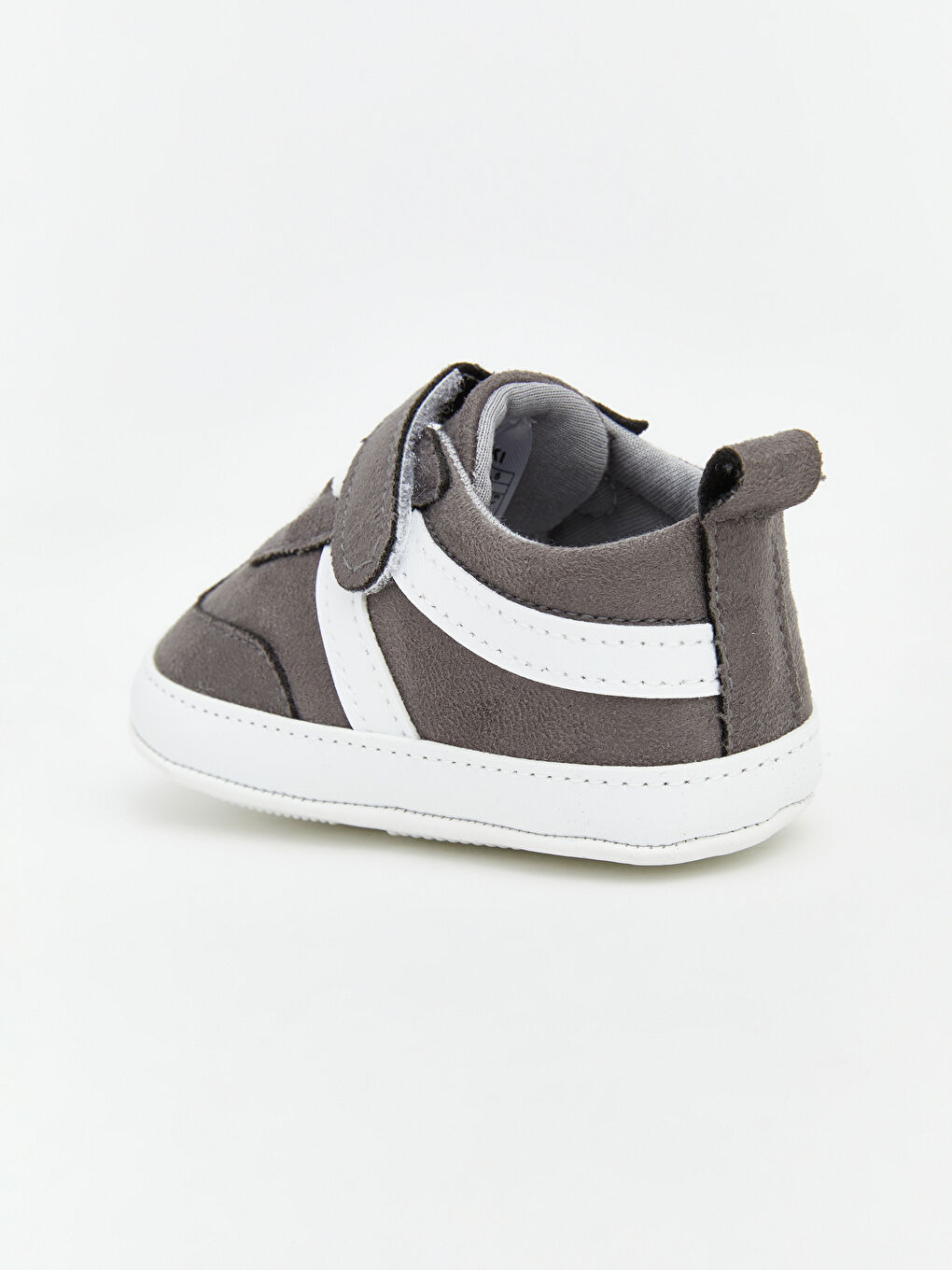 Antrasit Bağcık ve Cırt Cırtlı Erkek Bebek Yürüme Öncesi Ayakkabı-4