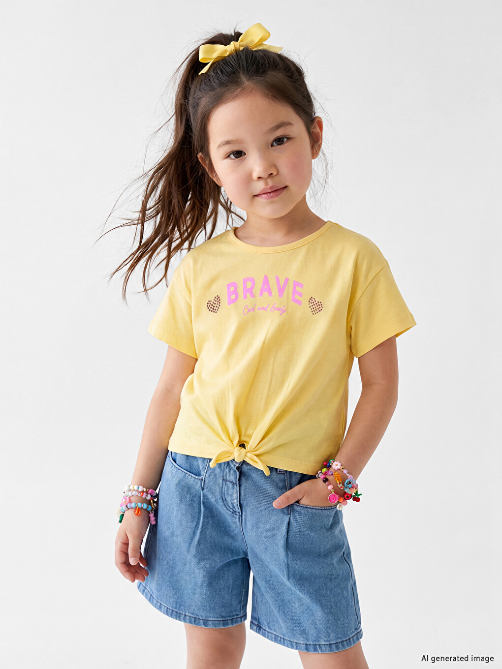 Rhinestone Embellished Girls' T-shirt