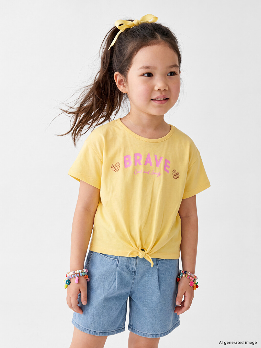 Rhinestone Embellished Girls' T-shirt-1