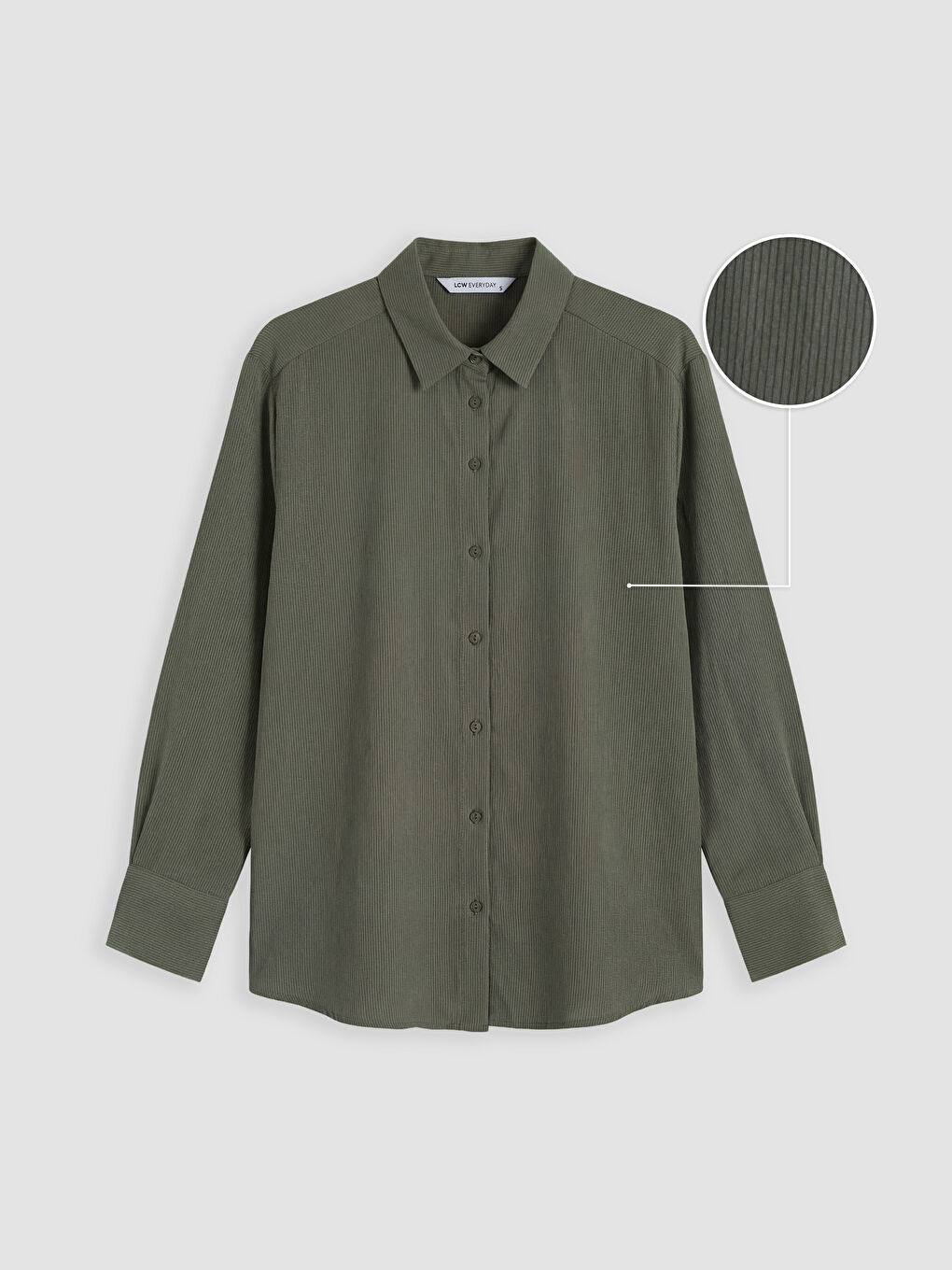 Yeşil Çizgili Kadın Gömlek