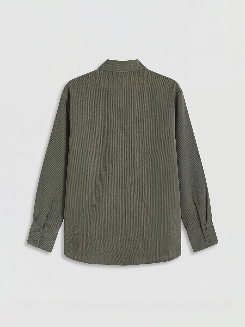 Yeşil Çizgili Kadın Gömlek-1